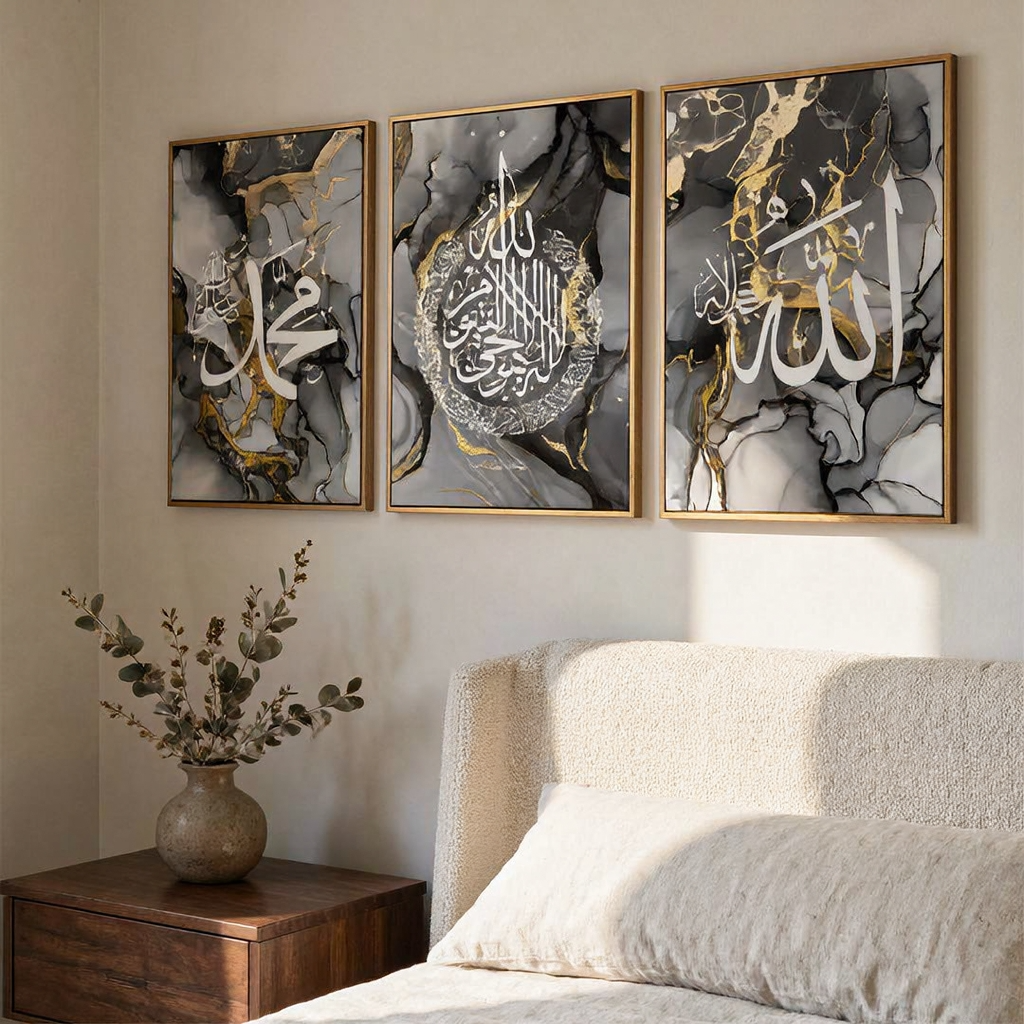 Islamic Calligraphy Art Painting With Aluminium Frames
