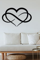 Heart shaped acrylic wall art 60x50cm