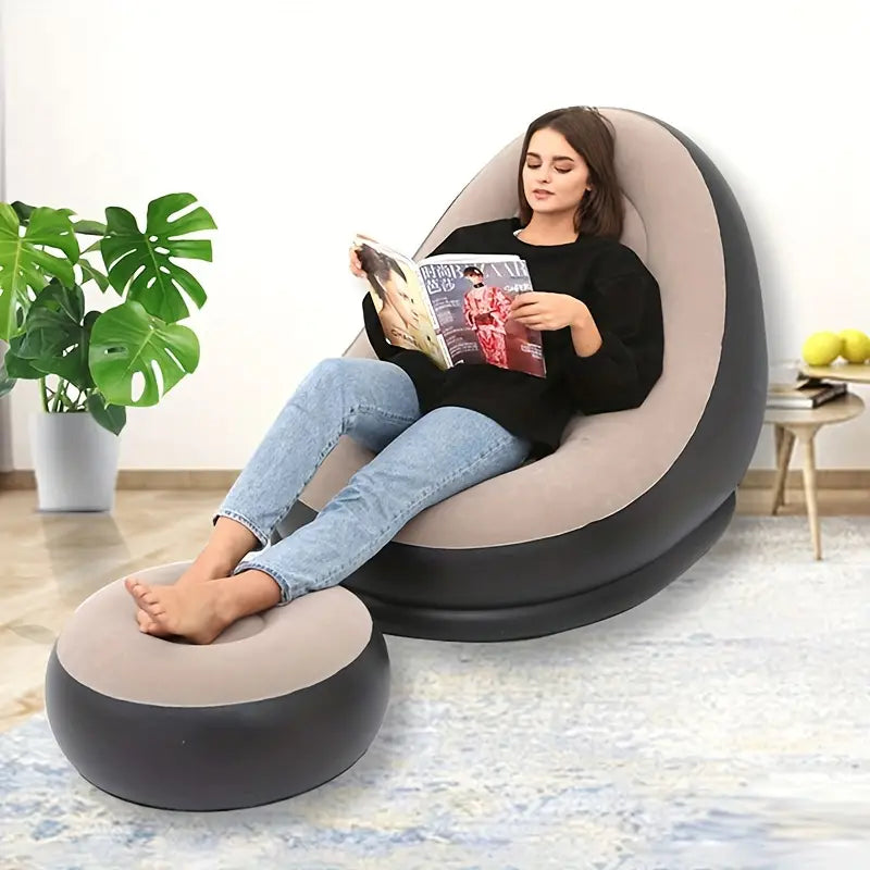 The inflatable sofa is a great choice for people looking for a comfortable, easy-to-carry sofa that can be used anywhere