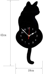 Wall Clock Acrylic Modern Cute Cat