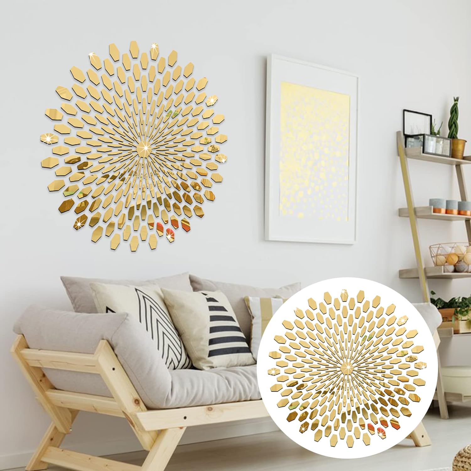 3D Sun Stereo Acrylic Sunflower Round Mural large