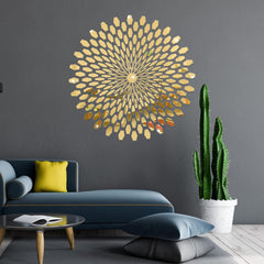 3D Sun Stereo Acrylic Sunflower Round Mural large