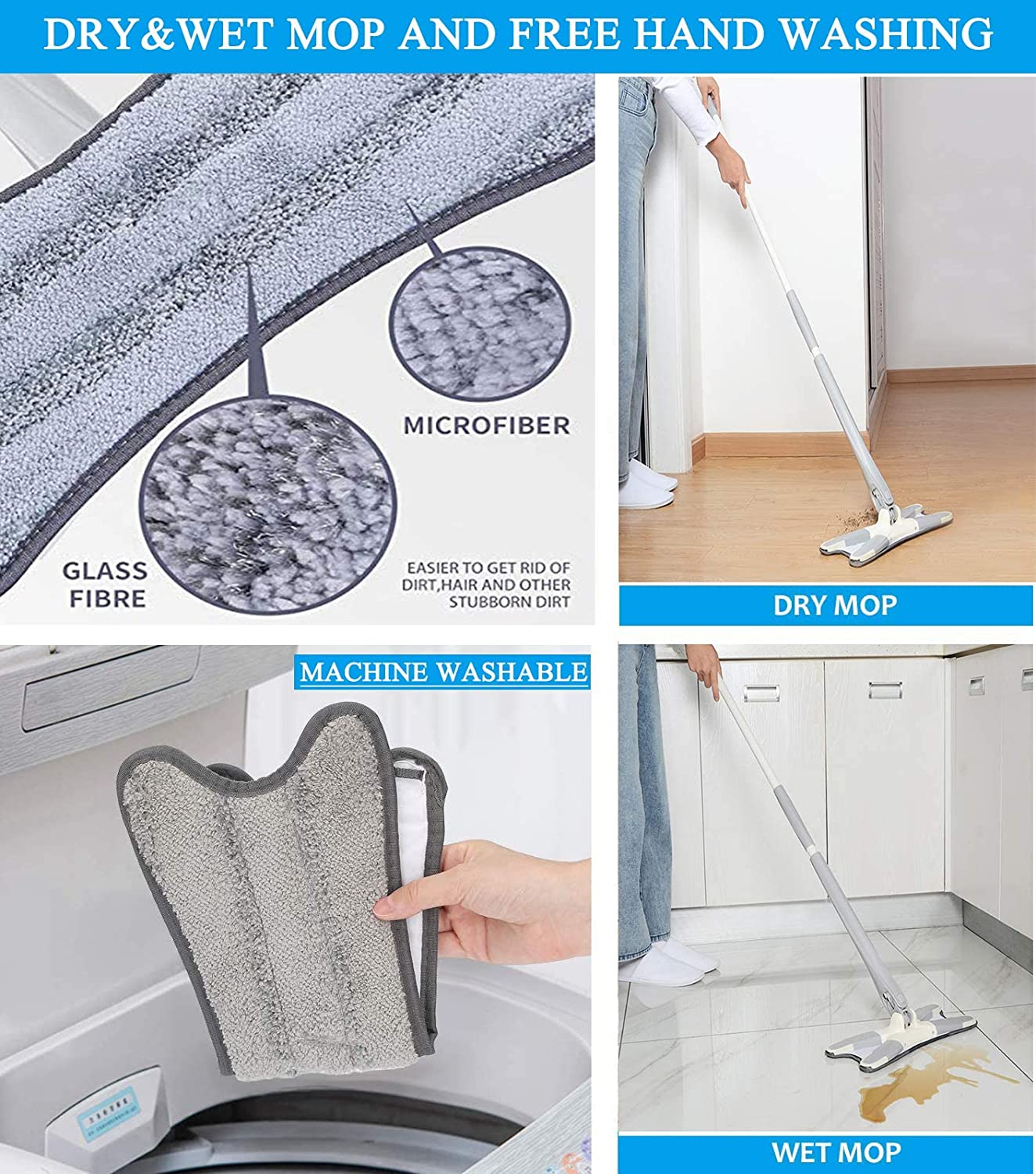 X-Type Flat Floor Mop