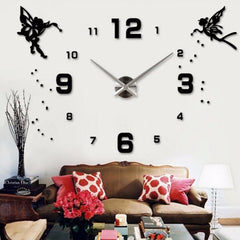 Angel Acrylic DIY 3D Wall Clock(12X12 INCH)