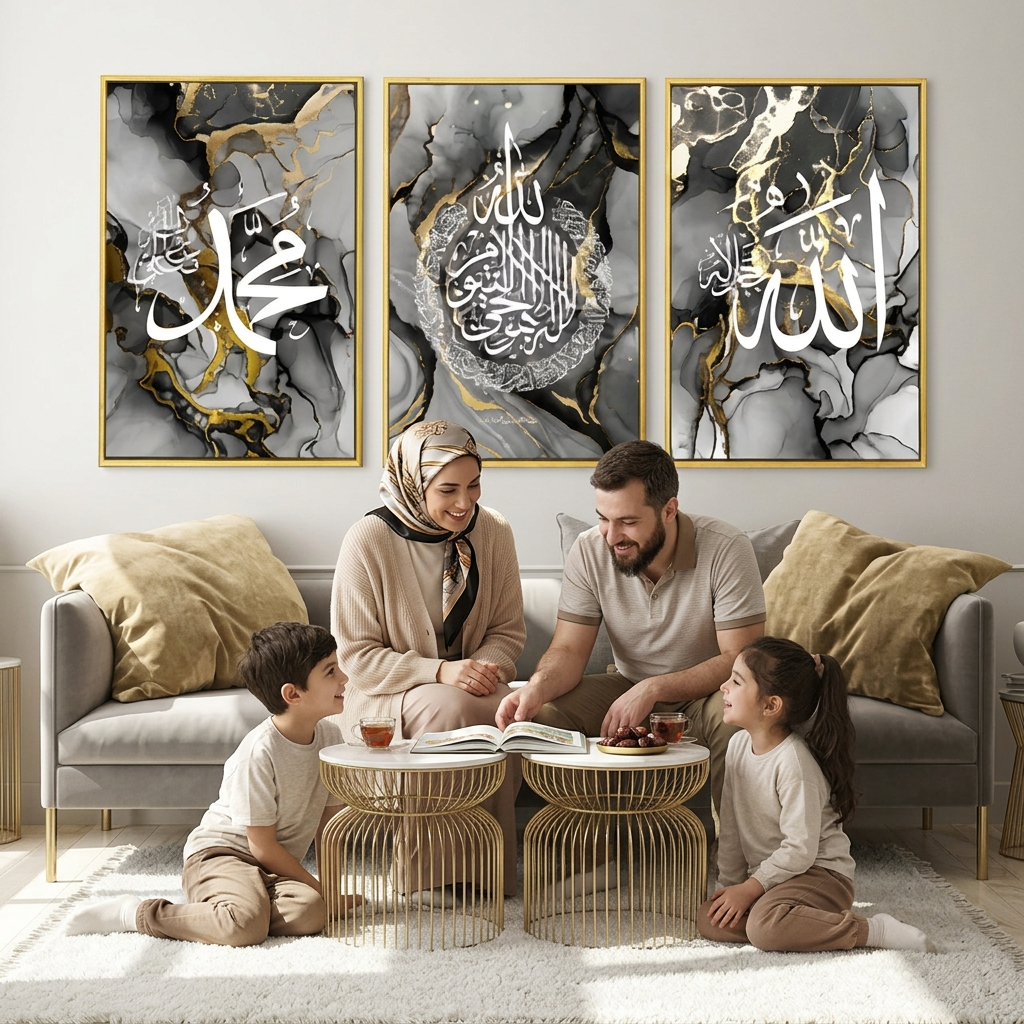 Islamic Calligraphy Art Painting With Aluminium Frames