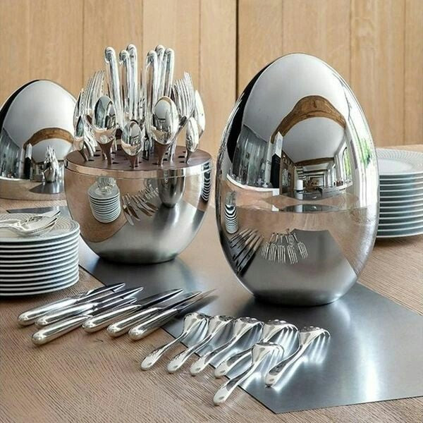 24 pieces cutlery set in beautiful egg shaped storage box