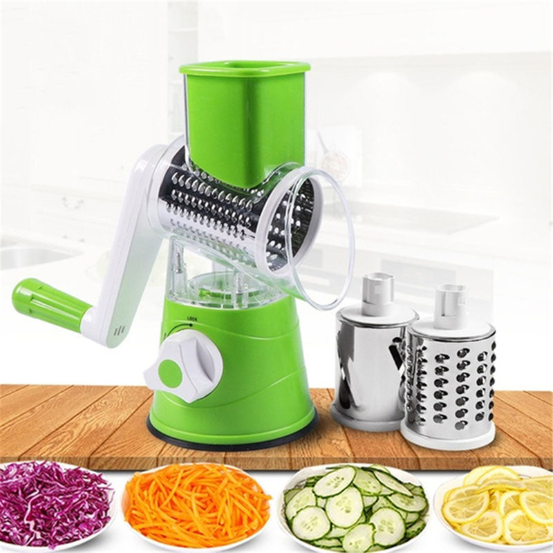 KITCHEN ROLLER VEGETABLE SLICER VERTICAL VEGETABLE CUTTER ROTARY GRATER