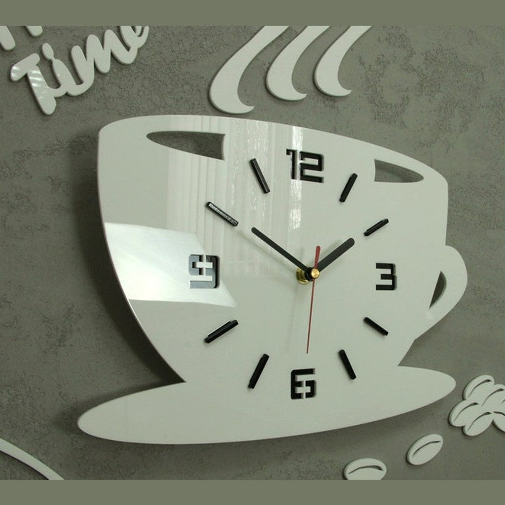 Coffee Time Acrylic Wall Clock