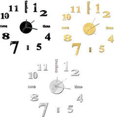 English Counting DIY Acrylic Wall Clock